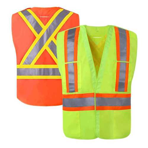 CSA-Z96 Class 2 reflective vest comes with 5-point breakaway