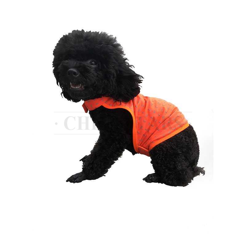 Fluorescent orange pet reflective vest