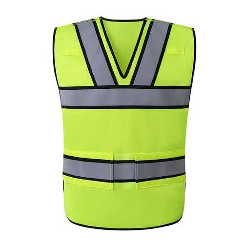 Breakaway safety traffic fluorescent yellow vest