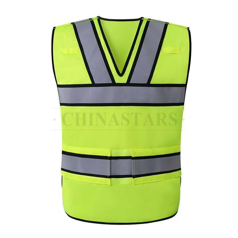 Breakaway safety traffic fluorescent yellow vest 