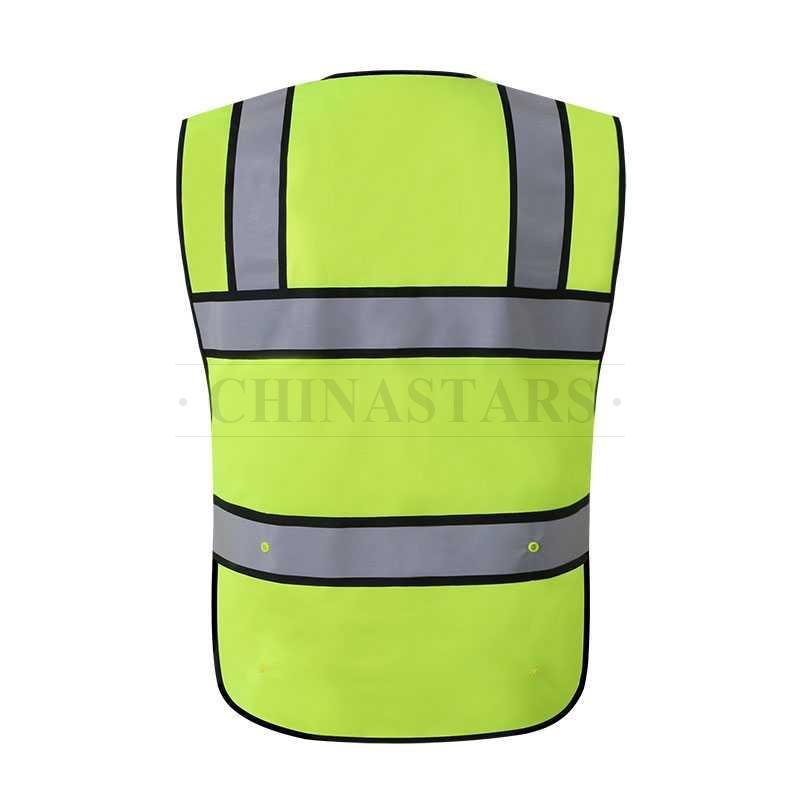 Chaleco amarillo fluorescente de tráfico de seguridad breakaway