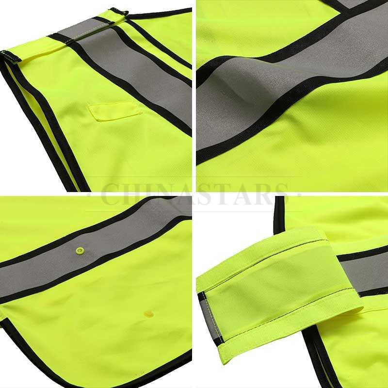 Chaleco amarillo fluorescente de tráfico de seguridad breakaway