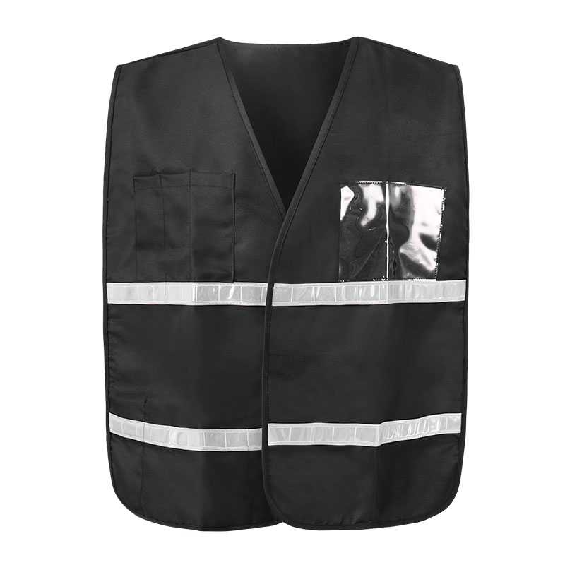 gilet réfléchissant avec deux bandes brillantes réfléchissantes horizontales