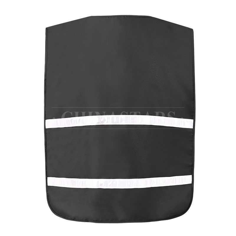 reflective vest with two horizontal reflective gloss tapes