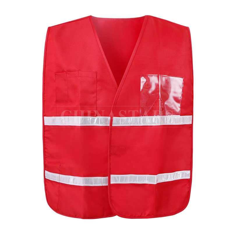 reflective vest with two horizontal reflective gloss tapes