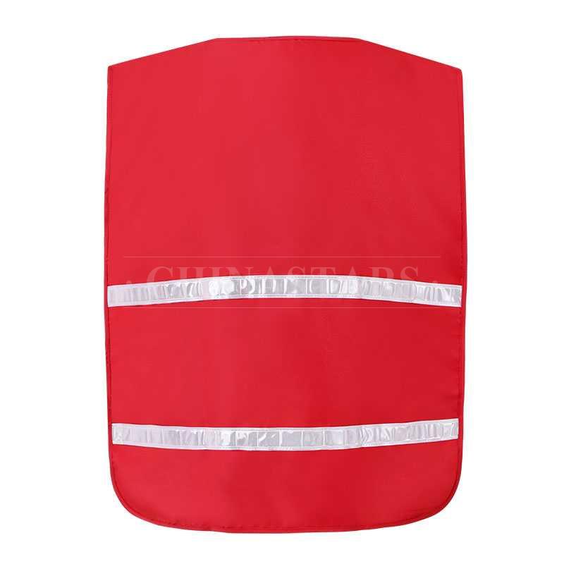 reflective vest with two horizontal reflective gloss tapes