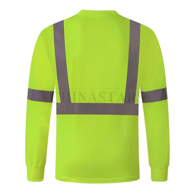 Chemise à manches longues haute visibilité ANSI 107 et EN 20471 classe 2