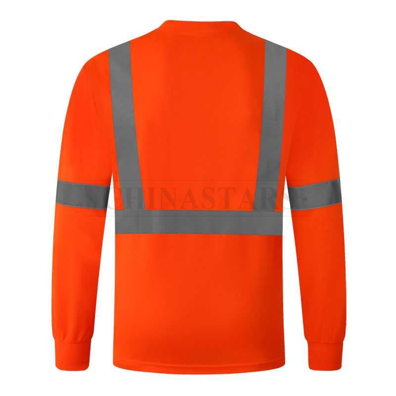 ANSI 107 & EN 20471 Class 2 high visibility long sleeve shirt