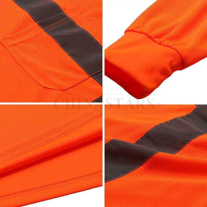 ANSI 107 & EN 20471 Class 2 high visibility long sleeve shirt