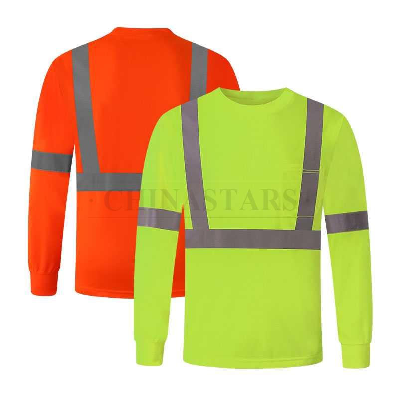 ANSI 107 & EN 20471 Class 2 high visibility long sleeve shirt