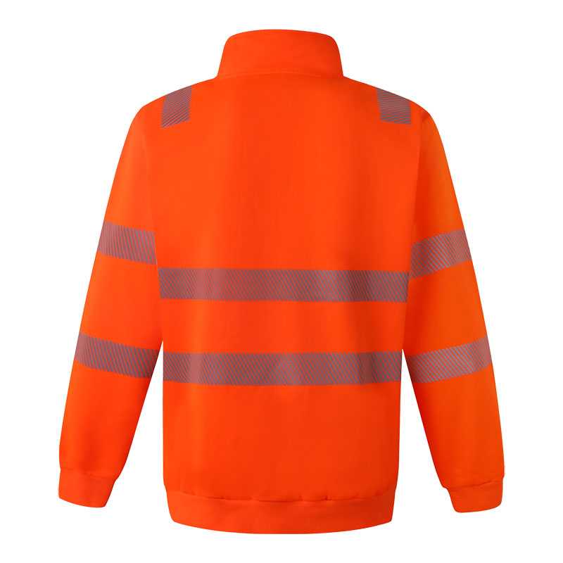 ANSI 107 & EN 20471 Classe 3 sweat-shirt haute visibilité à 1/4 zip