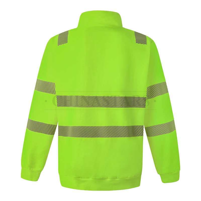 ANSI 107 & EN 20471 Class 3 hi-vis 1/4 zip pullover sweatshirt