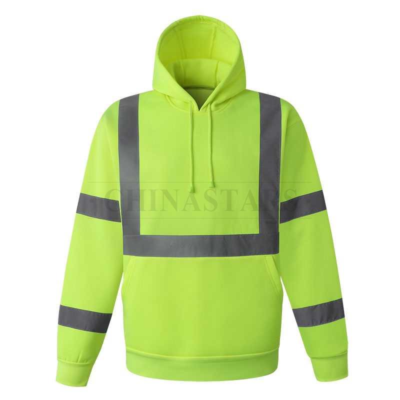 100% polyester fleece fabric reflective sweatshirt