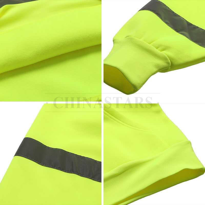 100% polyester fleece fabric reflective sweatshirt