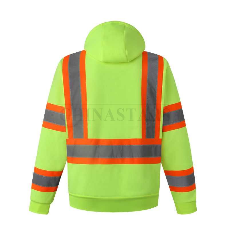 ANSI107 Class 3 reflective hooded sweatshirt