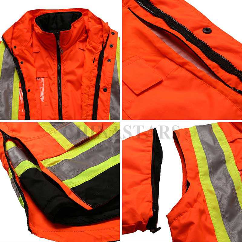 X back hi-vis 4-in-1 safety reflective jacket