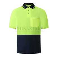 Hi vis two tone safety short sleeve polo shirt