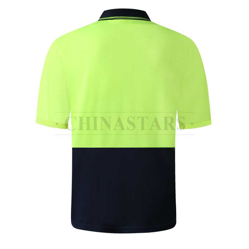 Hi vis two tone safety short sleeve polo shirt 