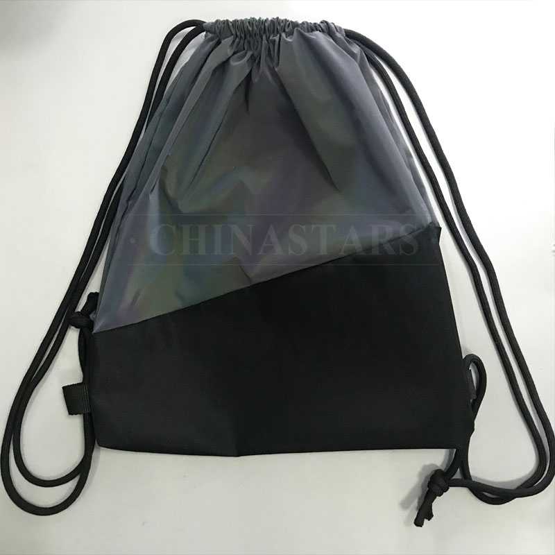Reflektierender Regenbogen-Rucksack mit Kordelzug