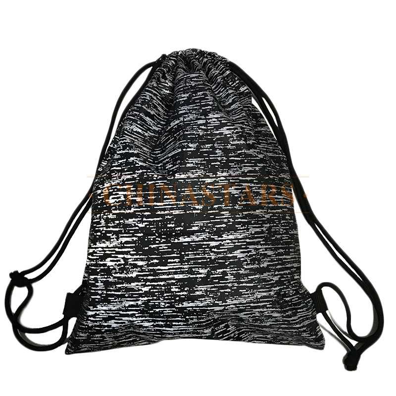 CSB-003 Custom Reflective Pattern Printing Drawstring Backpack | Chinastars