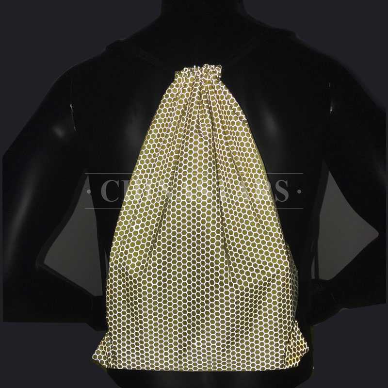 Custom Reflective Pattern Printing Drawstring Backpack