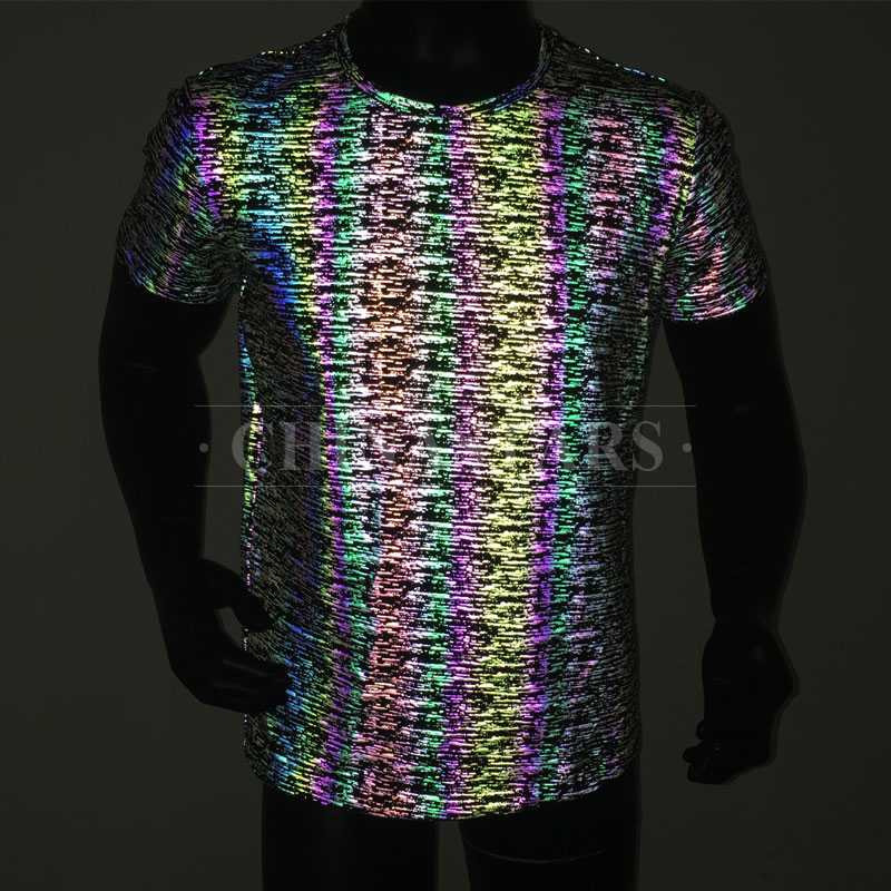 rainbow reflective printing fabric for clothing