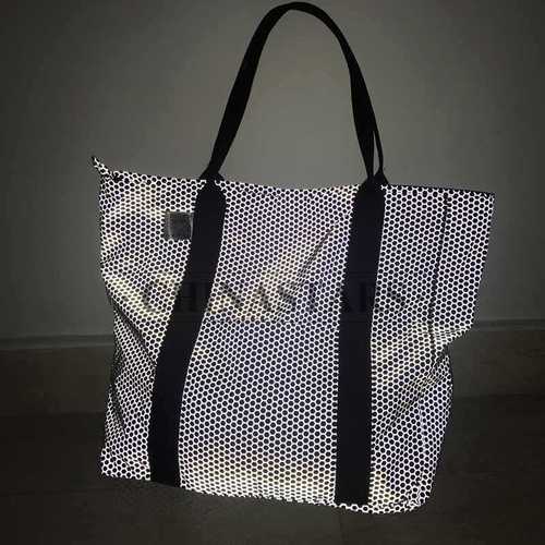 large capacity reflective printed single shoulder bag
