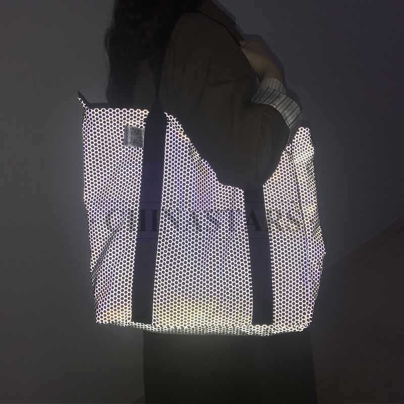 large capacity reflective printed single shoulder bag