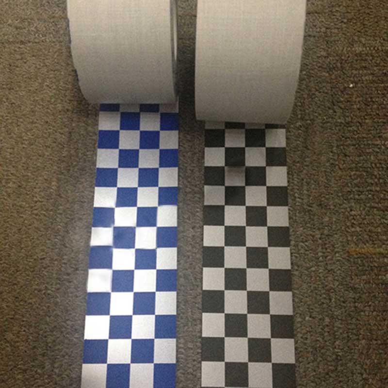 Warning checkered reflective tape for clothing