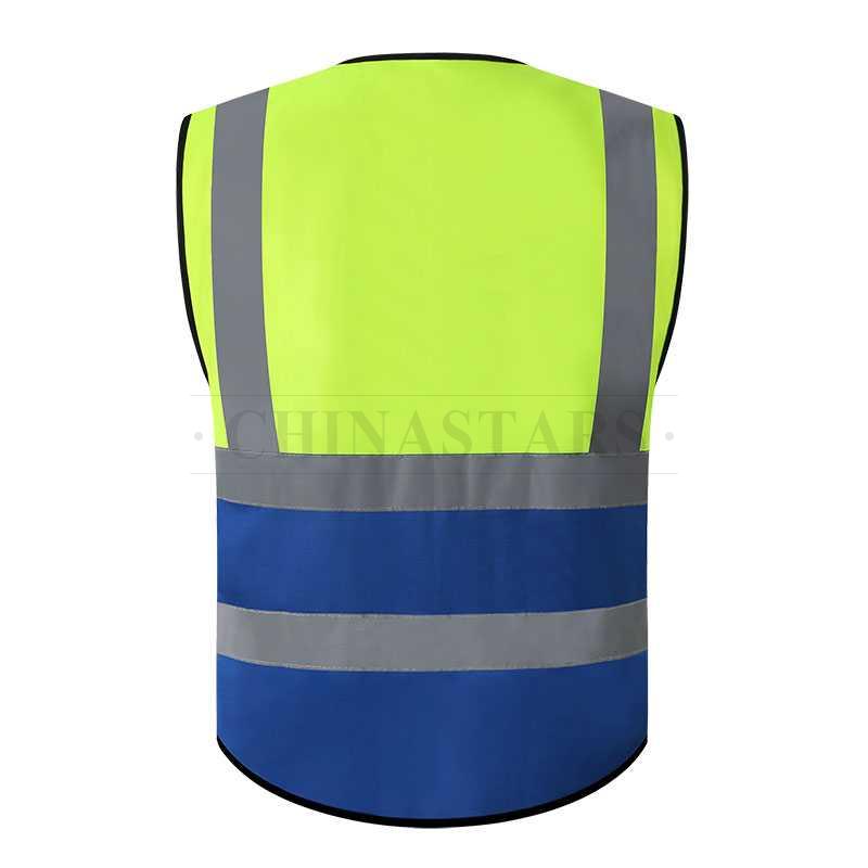 Dual color safety vest with pockets