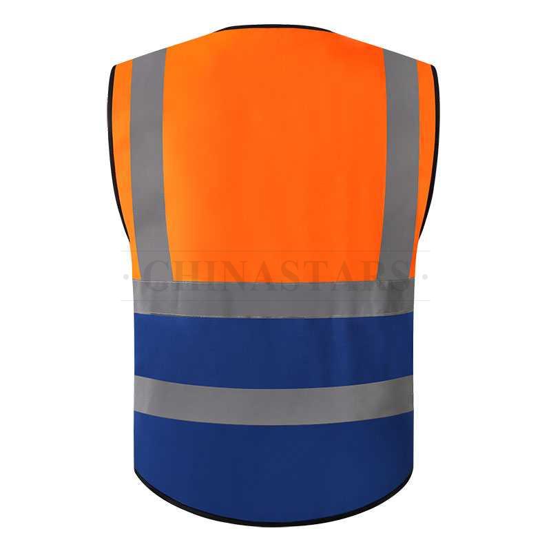 Dual color safety vest with pockets