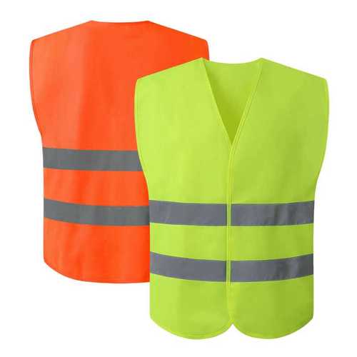 Reflective fabric safety vest 2 colors available