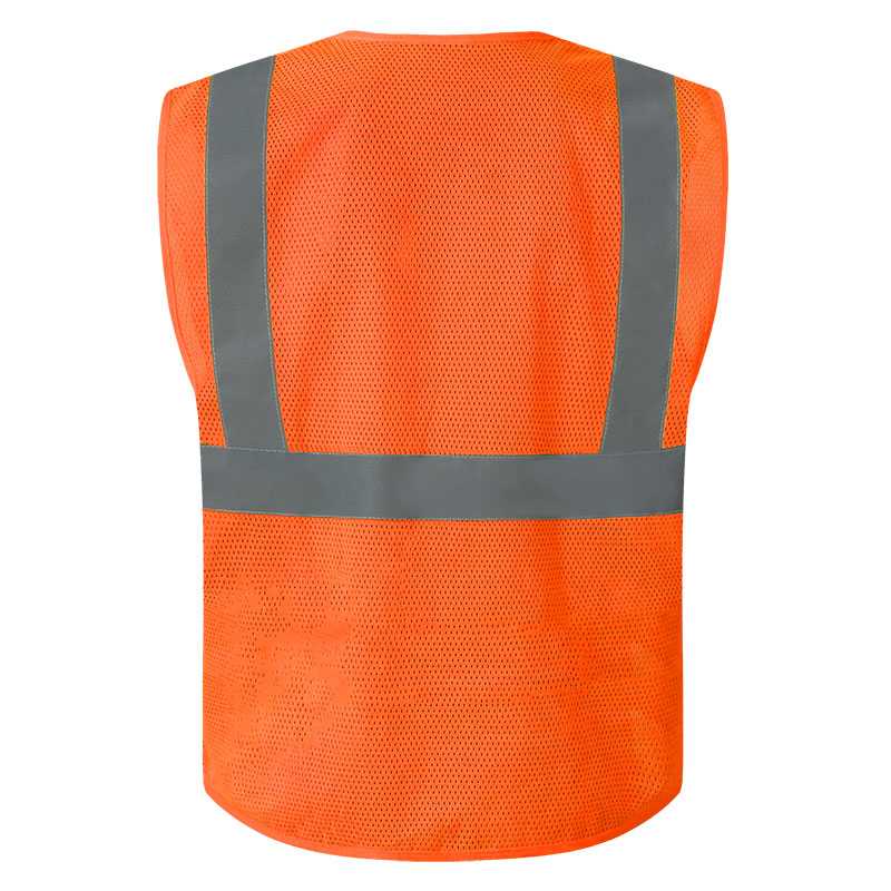 Gilet de sécurité en maille jaune fluo avec bande réfléchissante