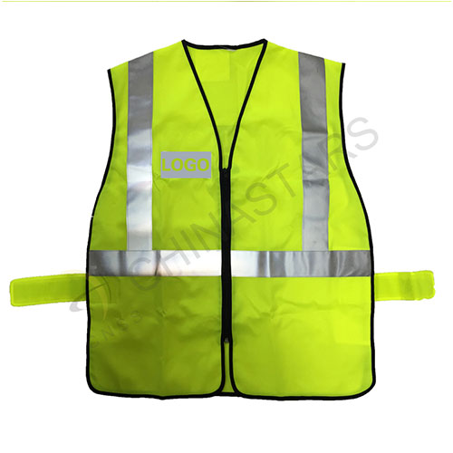 High visibility safety vest with velcro