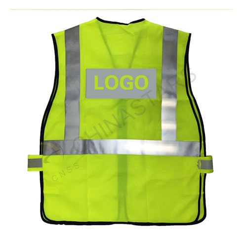 High visibility safety vest with velcro