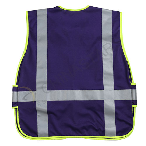 Gilet de sécurité violet non classé avec bande réfléchissante