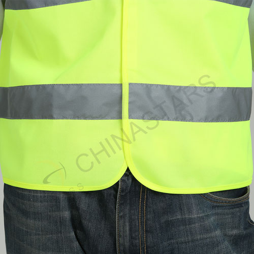 Mesh and solid  safety vest with reflective tape