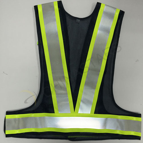 Reflective mesh vest with perforated reflective tape