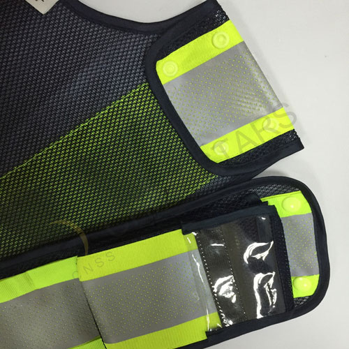 Reflective mesh vest with perforated reflective tape