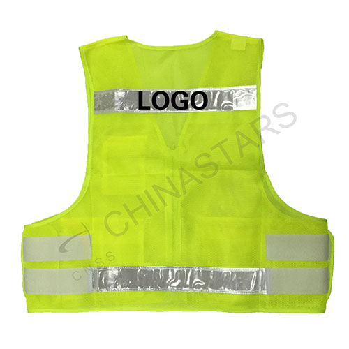 Multi pockets safety vest with prismatic tape