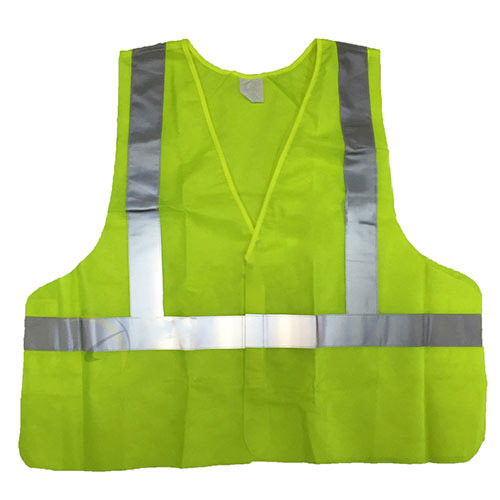 Chaleco reflectante de seguridad con rayas reflectantes.