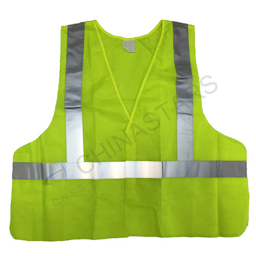 Reflective safety vest with reflective stripes