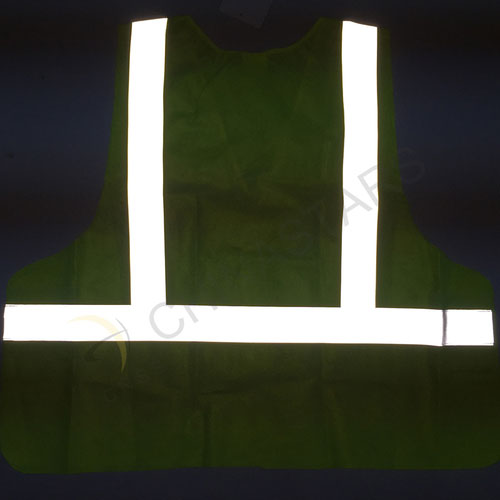 Reflective safety vest with reflective stripes