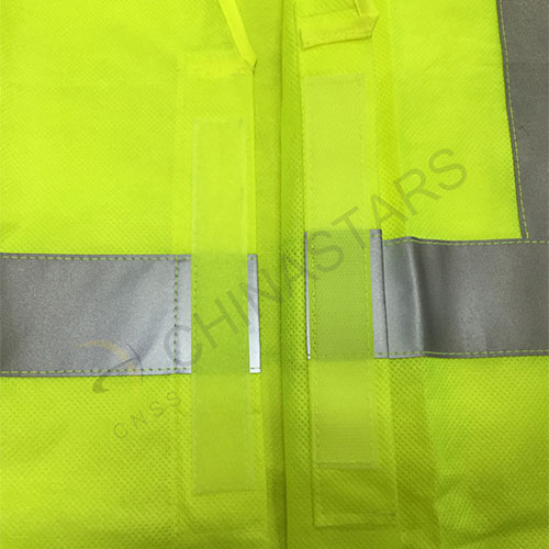 Reflective safety vest with reflective stripes
