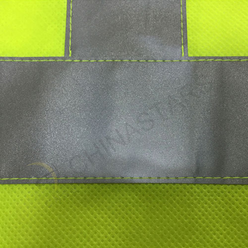 Reflective safety vest with reflective stripes