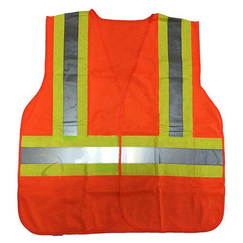 Gilet de sécurité multicolore avec bande réfléchissante