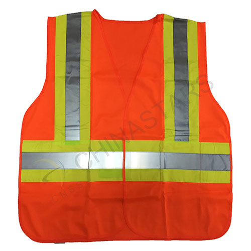 Gilet de sécurité multicolore avec bande réfléchissante