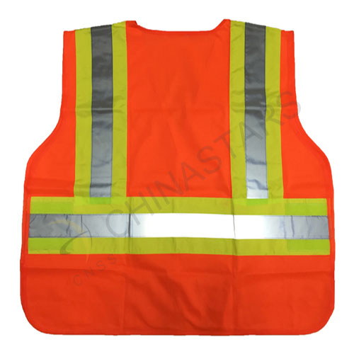 Gilet de sécurité multicolore avec bande réfléchissante