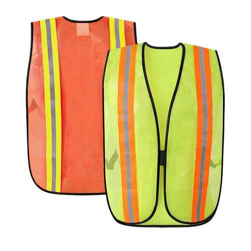 Color mesh fabric reflective safety vest