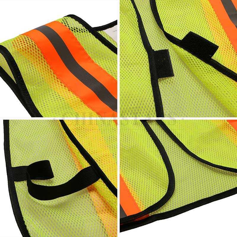 Color mesh fabric reflective safety vest